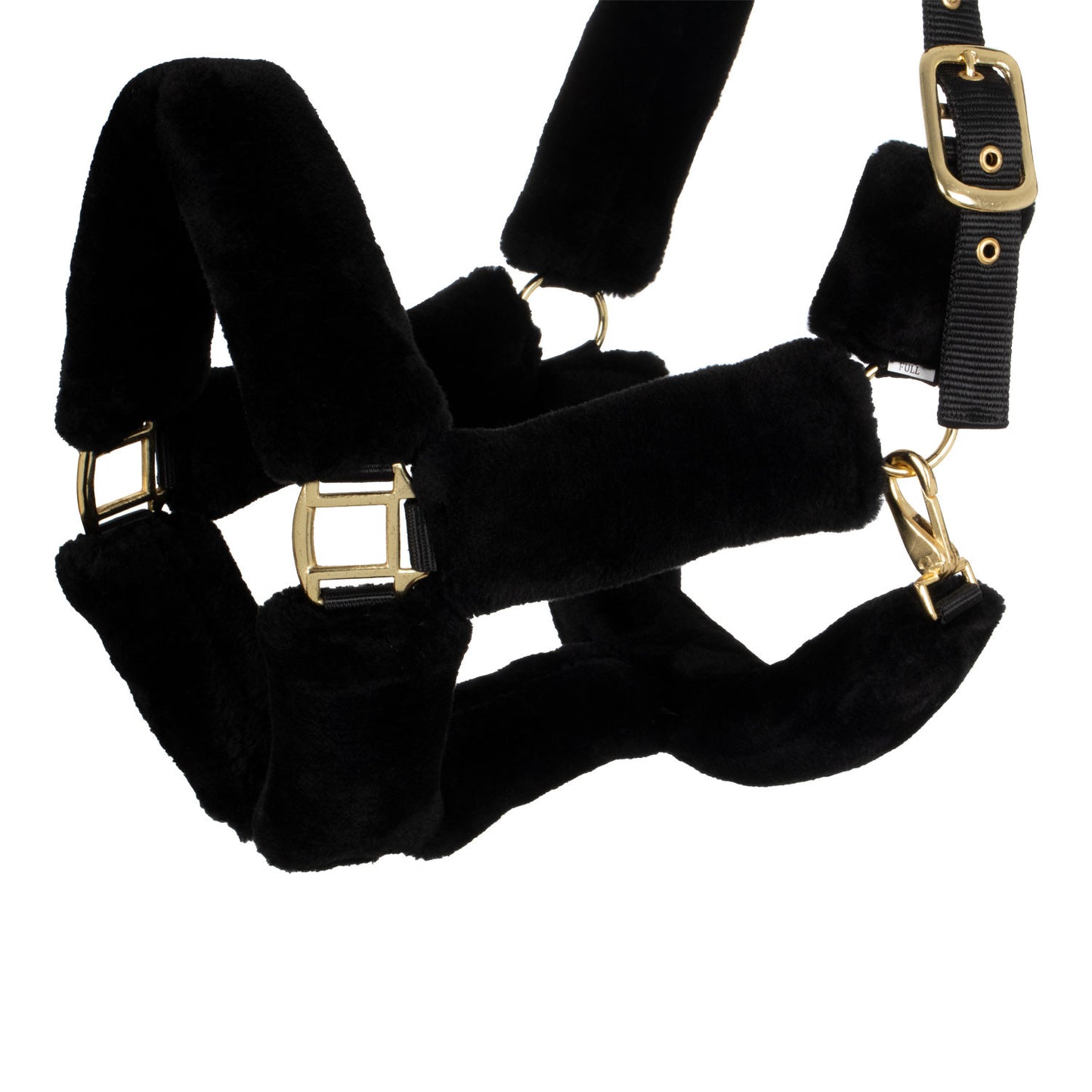 Cabezada de nailon con inserciones de lana sintética premium Supreme - Negro