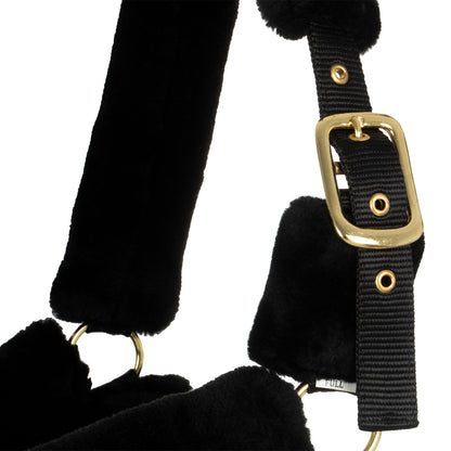 Cabezada de nailon con inserciones de lana sintética premium Supreme - Negro