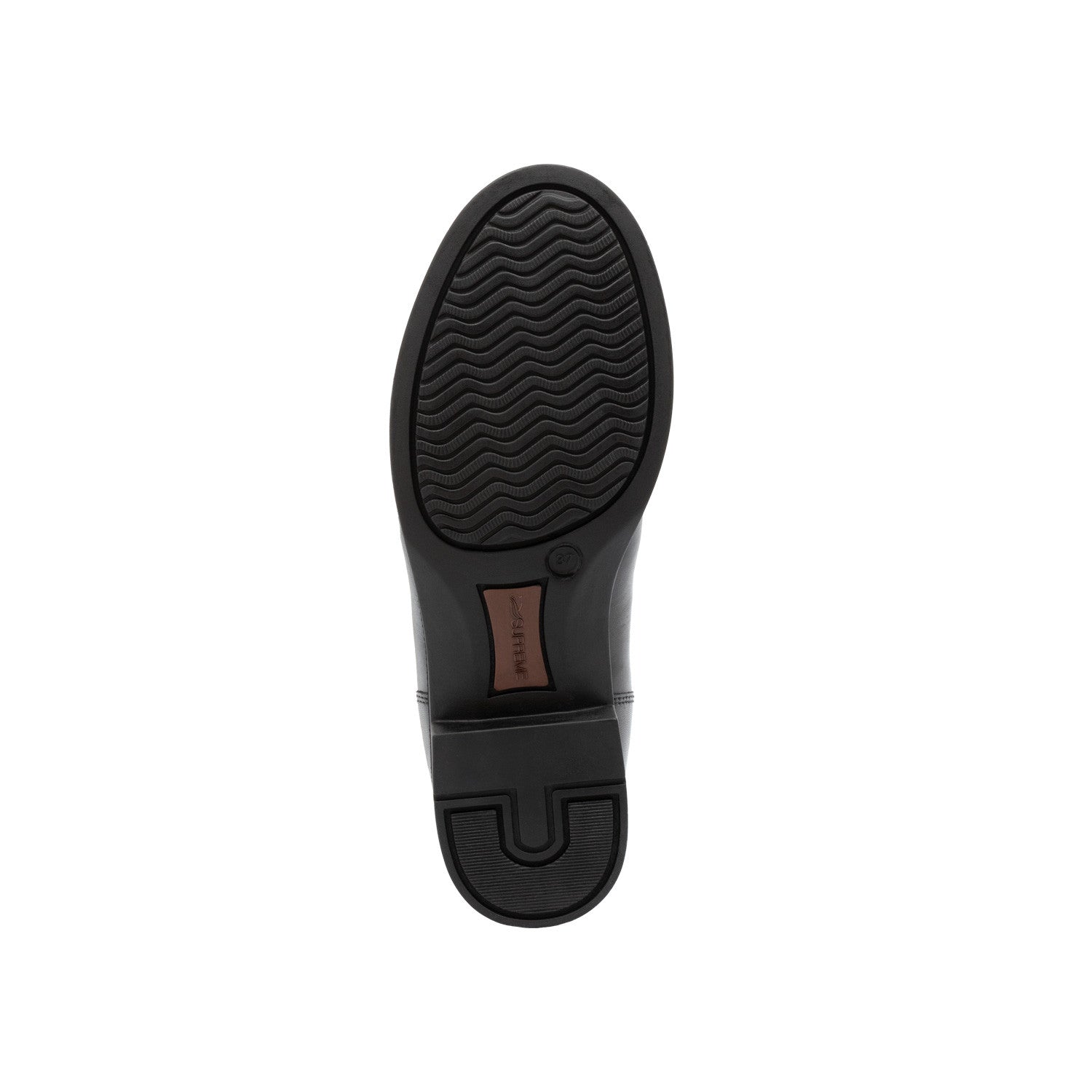 Bota infantil ancha en el tobillo con cordones Supreme - Negro