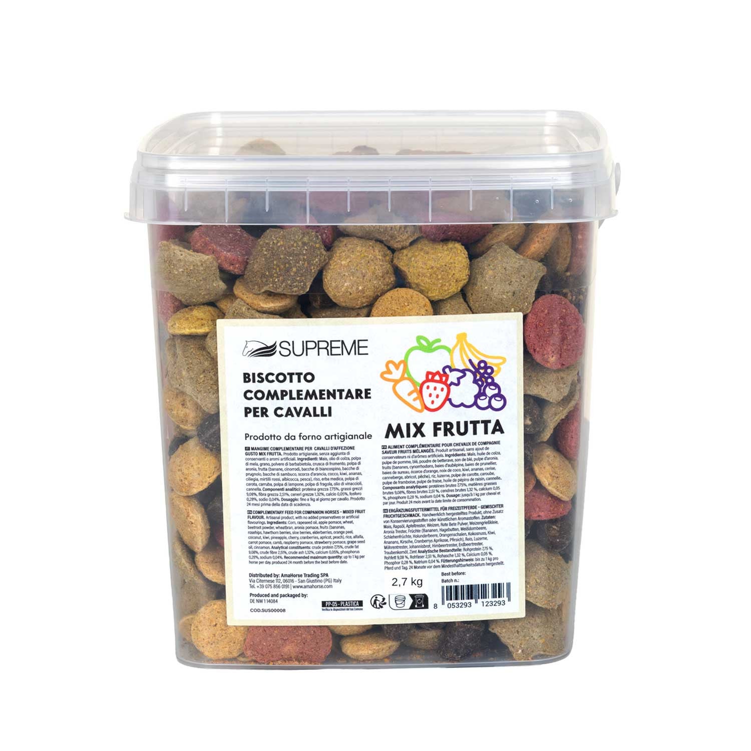Galletas para caballos mix de frutas 2,8 kg Supreme