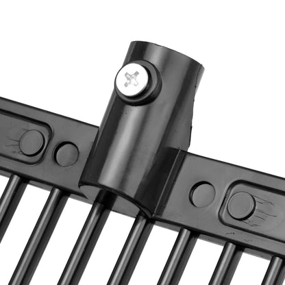 Rastrillo multiuso de dientes finos en plástico resistente Supreme - Negro