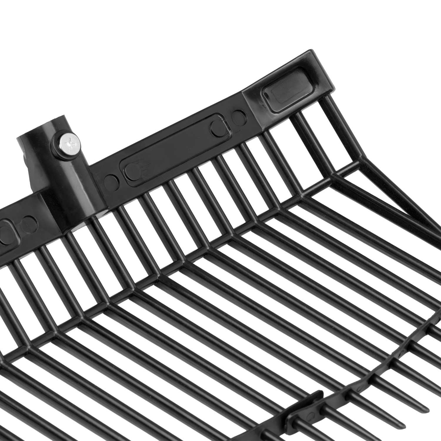 Rastrillo multiuso de dientes finos en plástico resistente Supreme - Negro