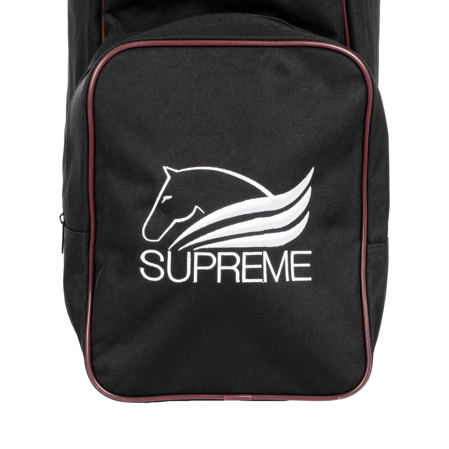 Bolsa portabotas y casco con logo Supreme - Black/Burgundy