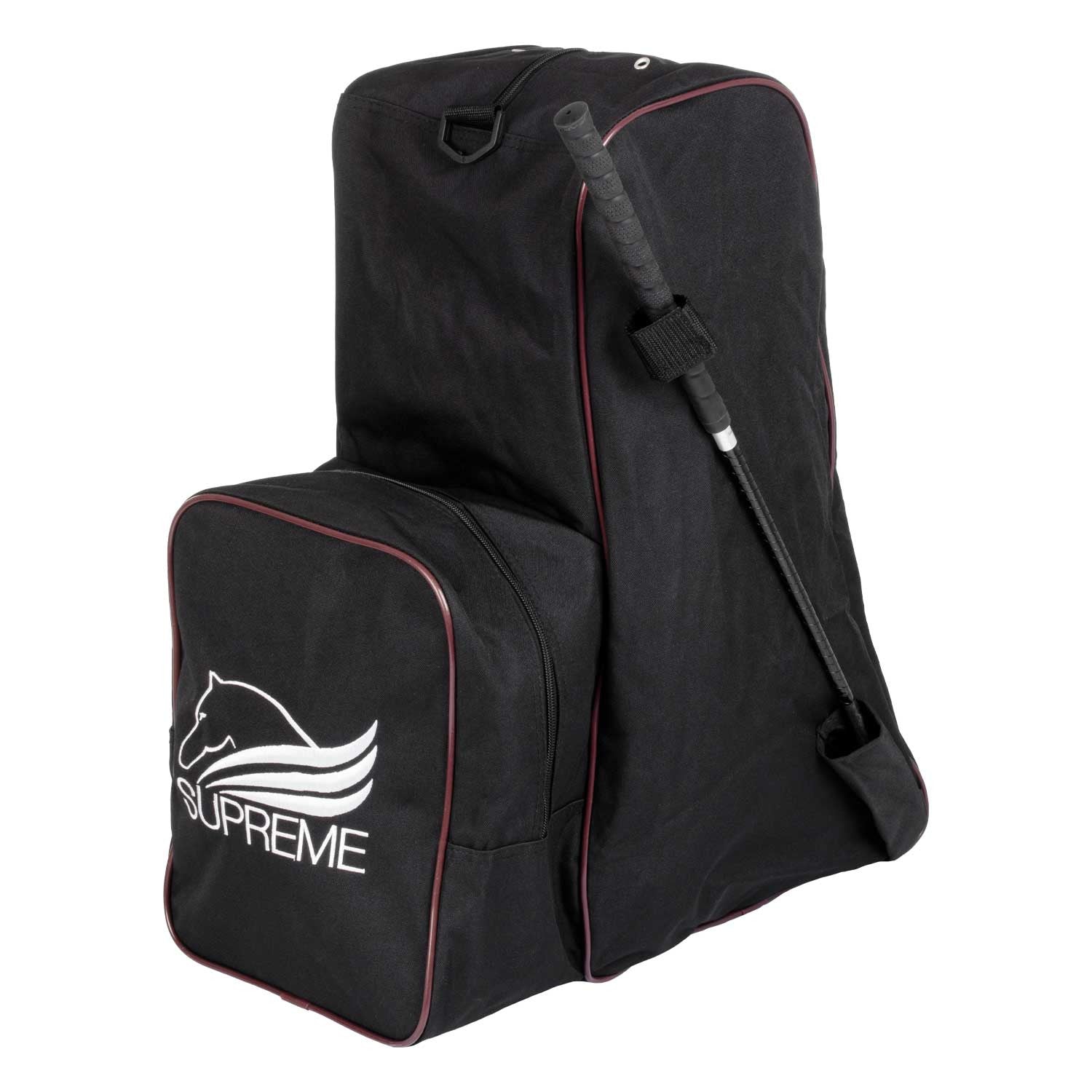 Bolsa portabotas y casco con logo Supreme - Black/Burgundy