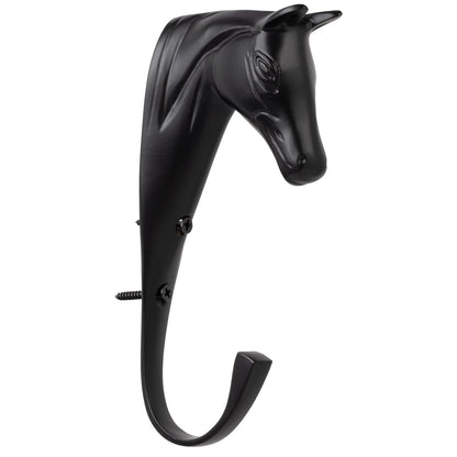 Gancho de cabeza de caballo en latón macizo Supreme - Negro