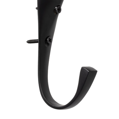 Gancho de cabeza de caballo en latón macizo Supreme - Negro