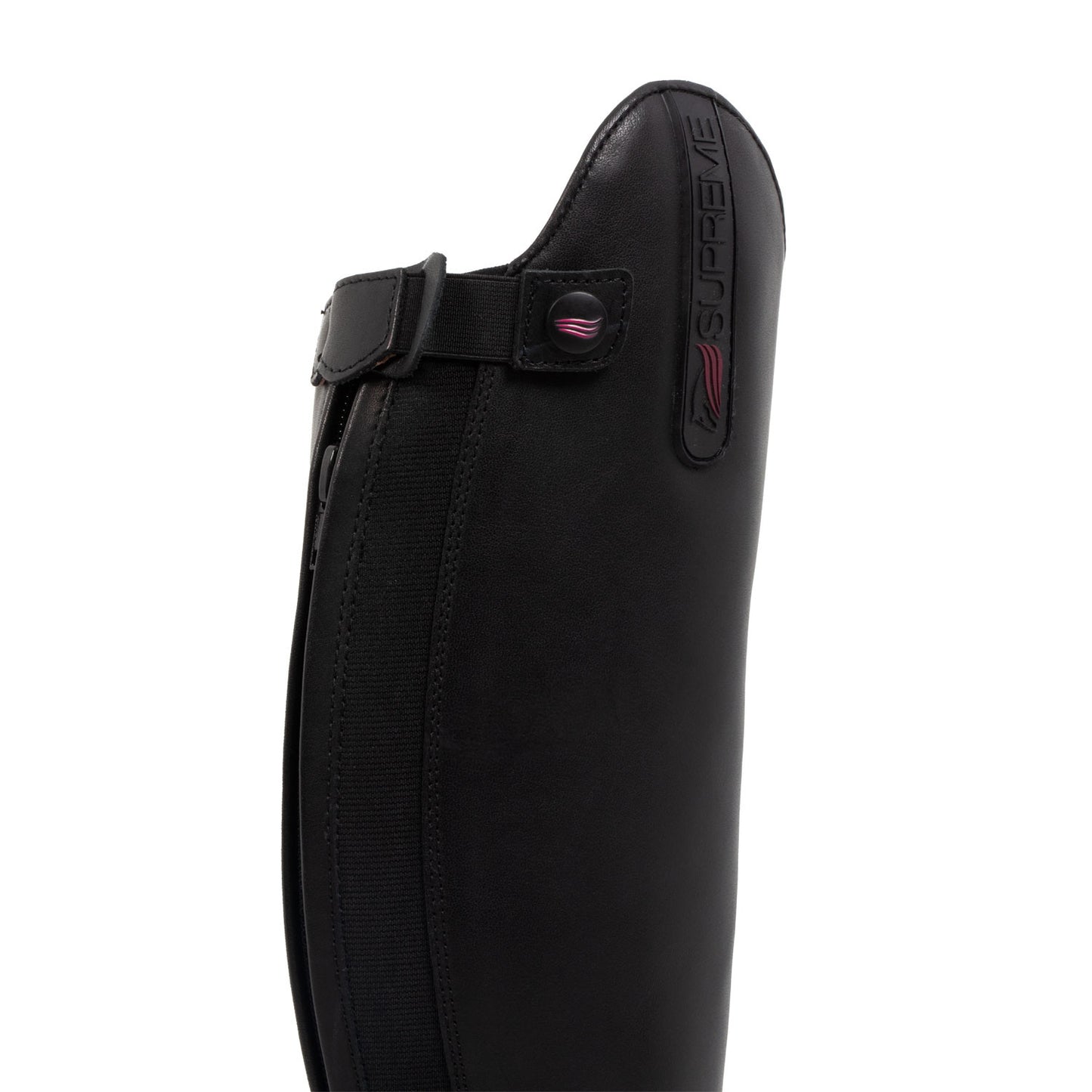 Botas unisex de piel suave con cremallera trasera Supreme - Negro