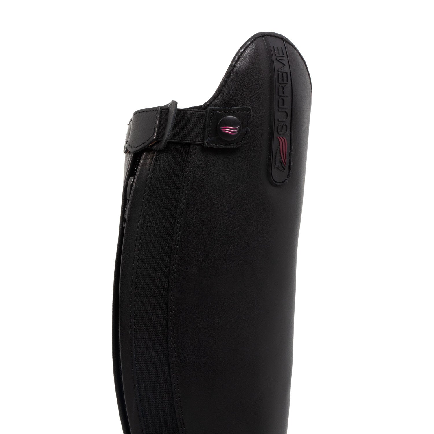Botas unisex de piel suave con cremallera trasera Supreme - Negro