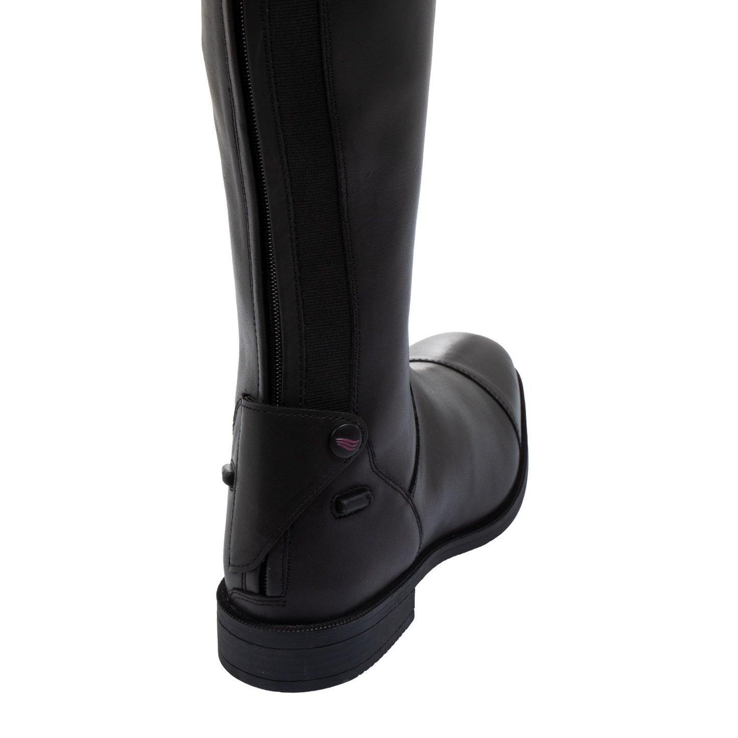 Botas unisex de piel suave con cremallera trasera Supreme - Negro