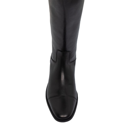 Botas unisex de suave cuero con cremallera trasera Supreme - Negro