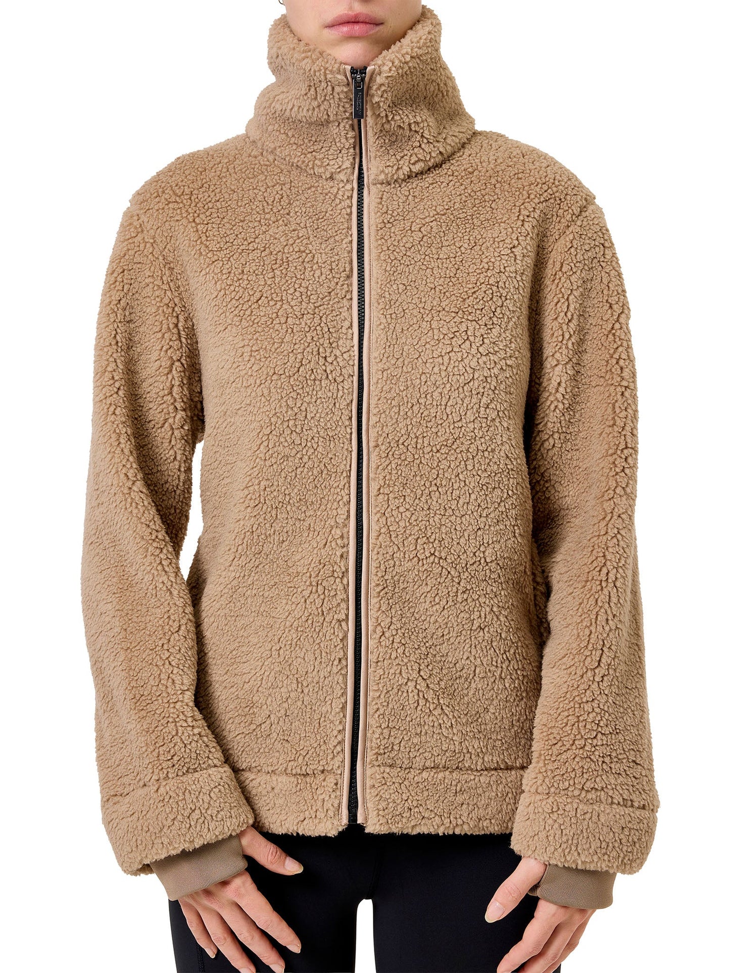 Teddy Fleece Jacket Equestrian Stockholm Teddy Fleece Jacket Sand detalle 3