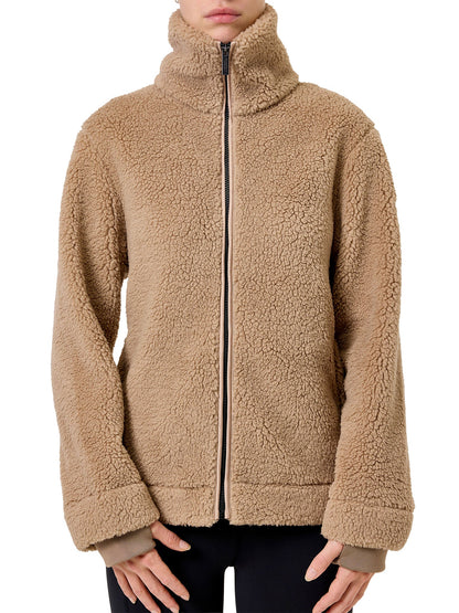 Teddy Fleece Jacket Equestrian Stockholm Teddy Fleece Jacket Sand detalle 3