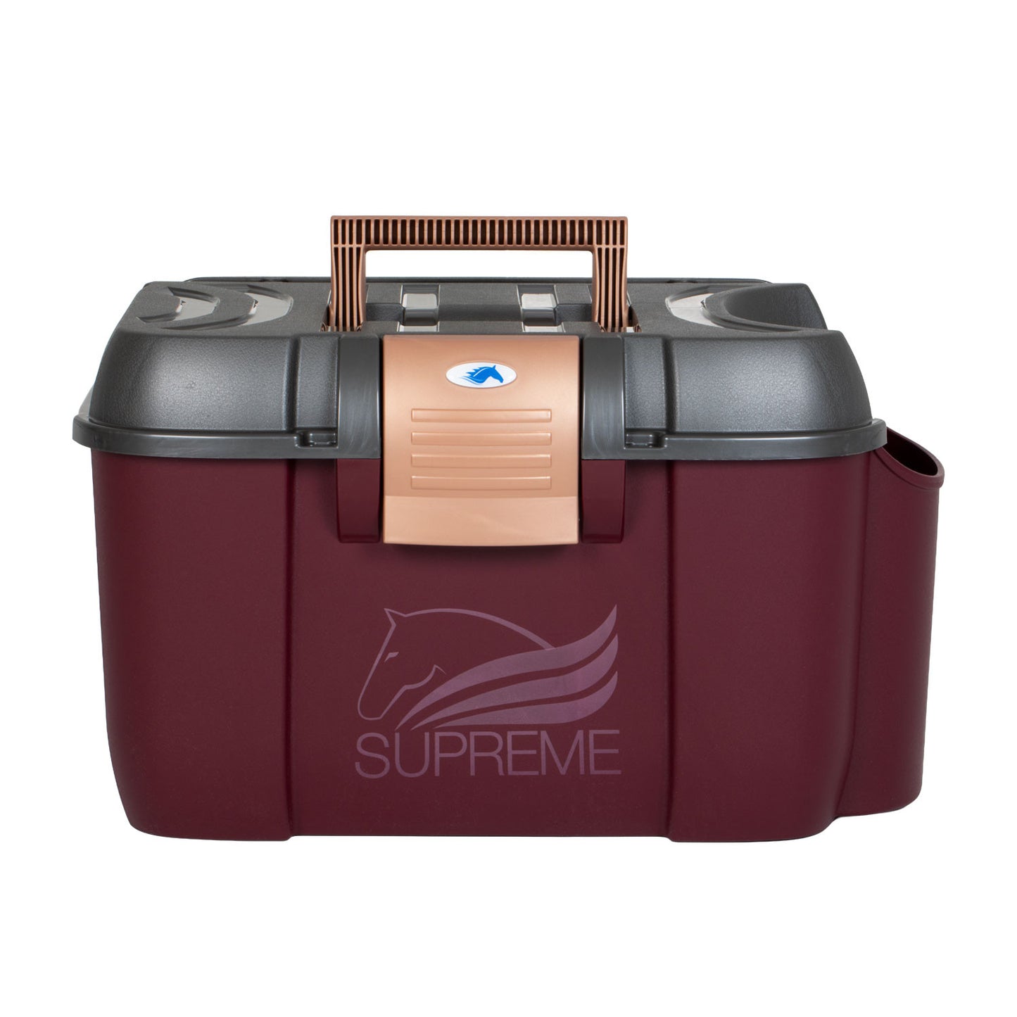 Baúl grande panaro 2019 con portabotellas lateral rojo-azul 169 Supreme - Burgundy/Gold