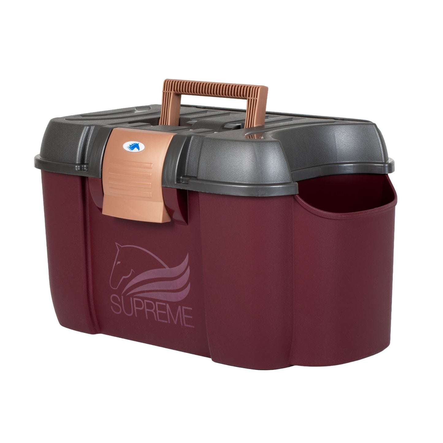 Baúl grande panaro 2019 con portabotellas lateral rojo-azul 169 Supreme - Burgundy/Gold