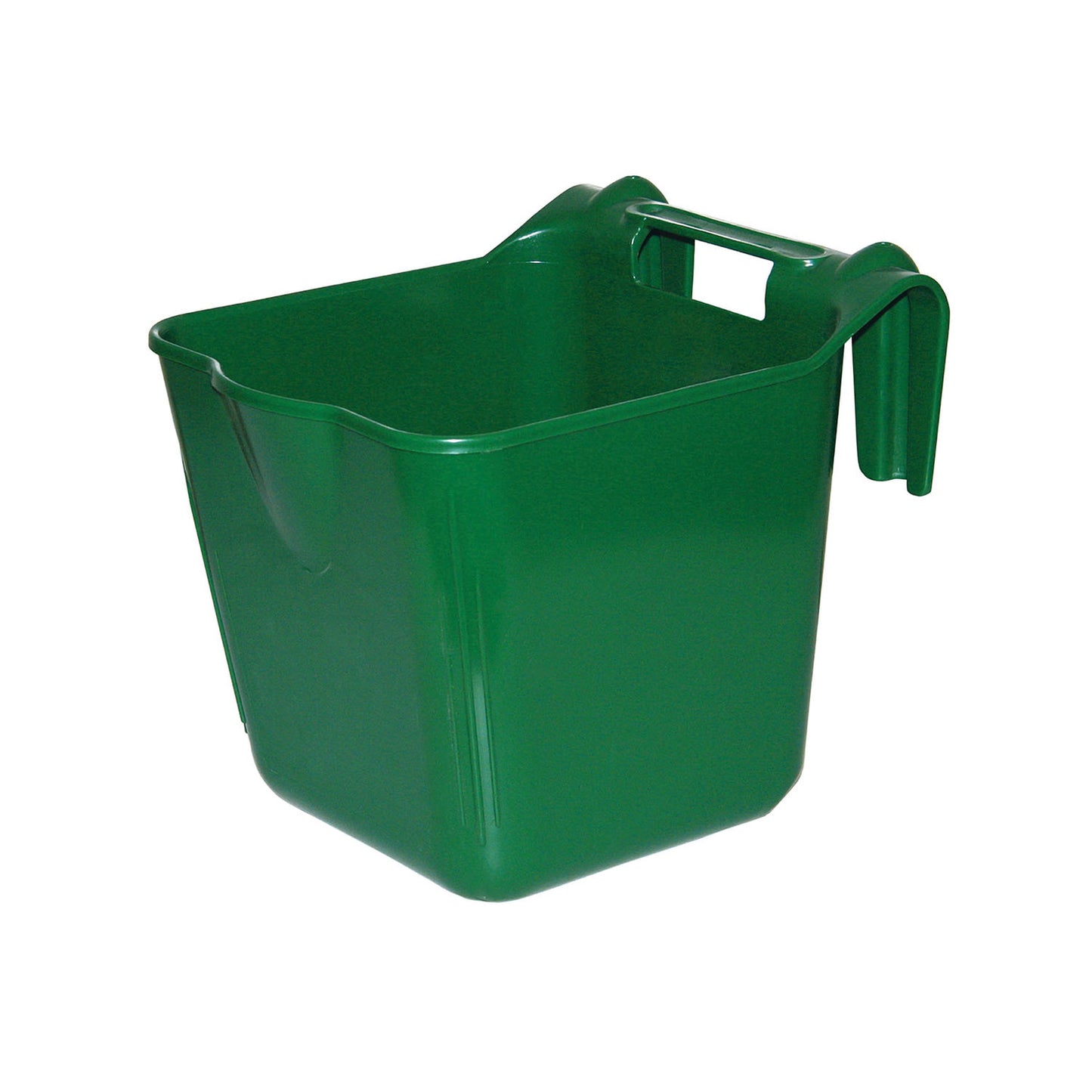 Comedero de plástico con ganchos y asa Umbria Equitazione - Verde