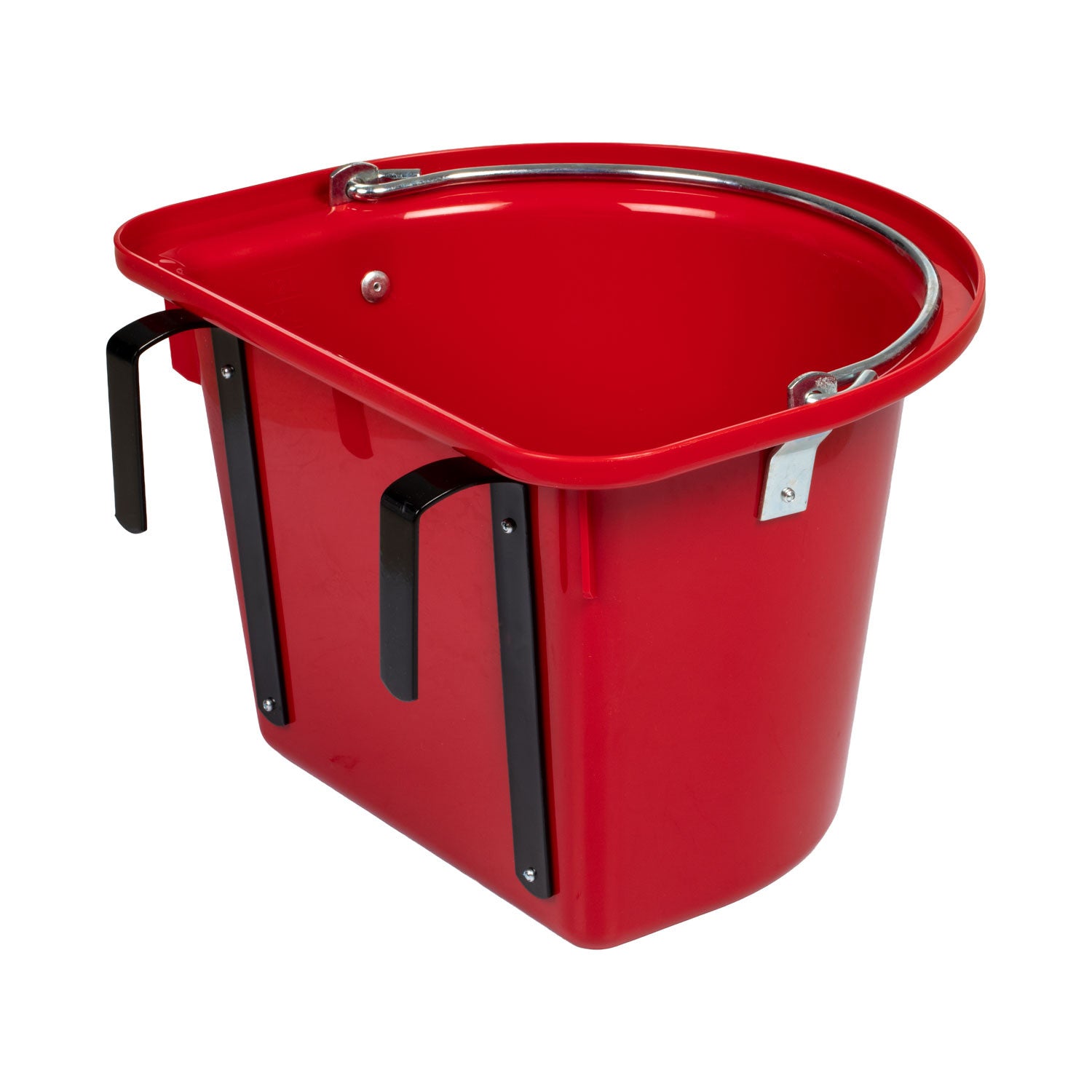 Comedero con soportes y mango Umbria Equitazione - Rojo