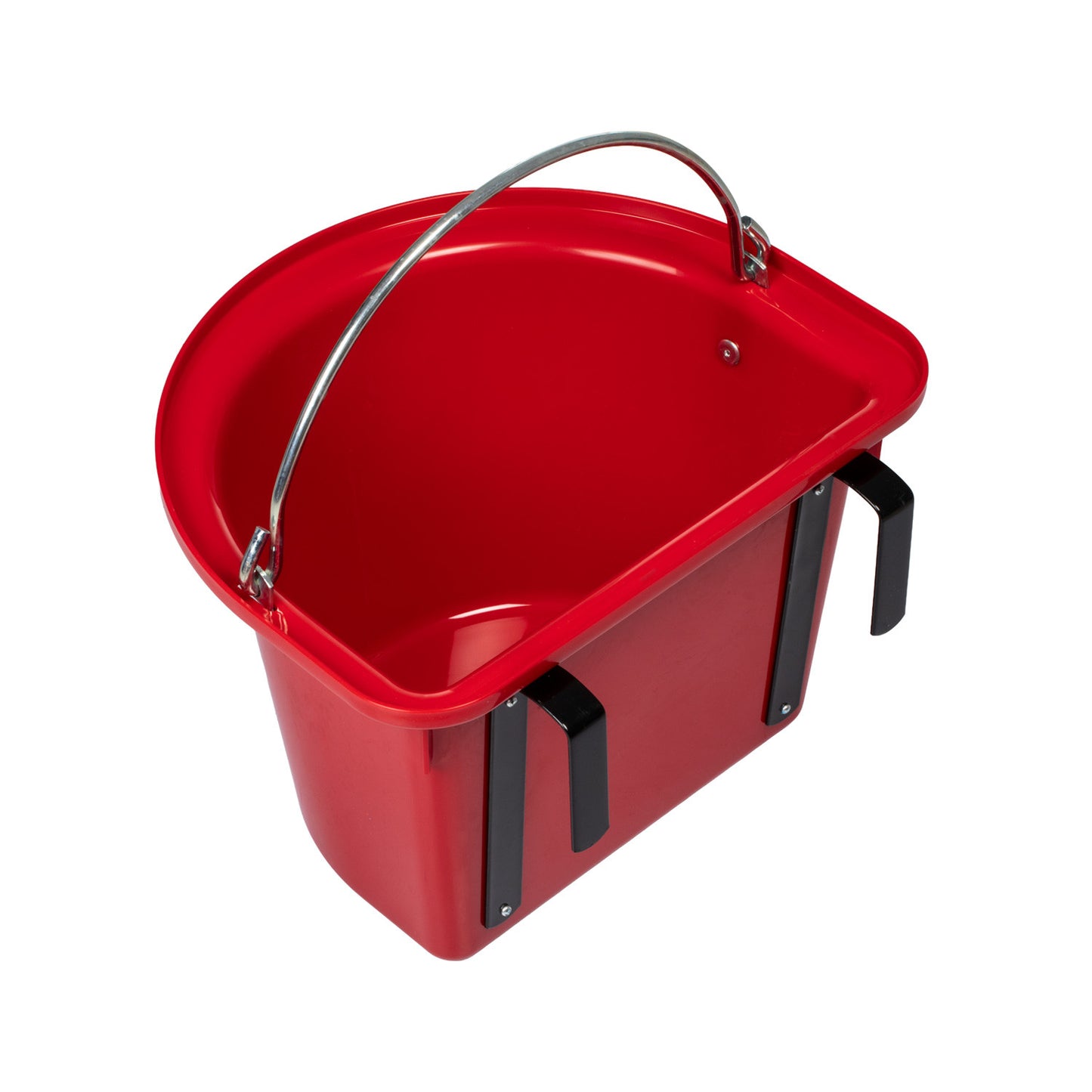 Comedero con soportes y mango Umbria Equitazione - Rojo