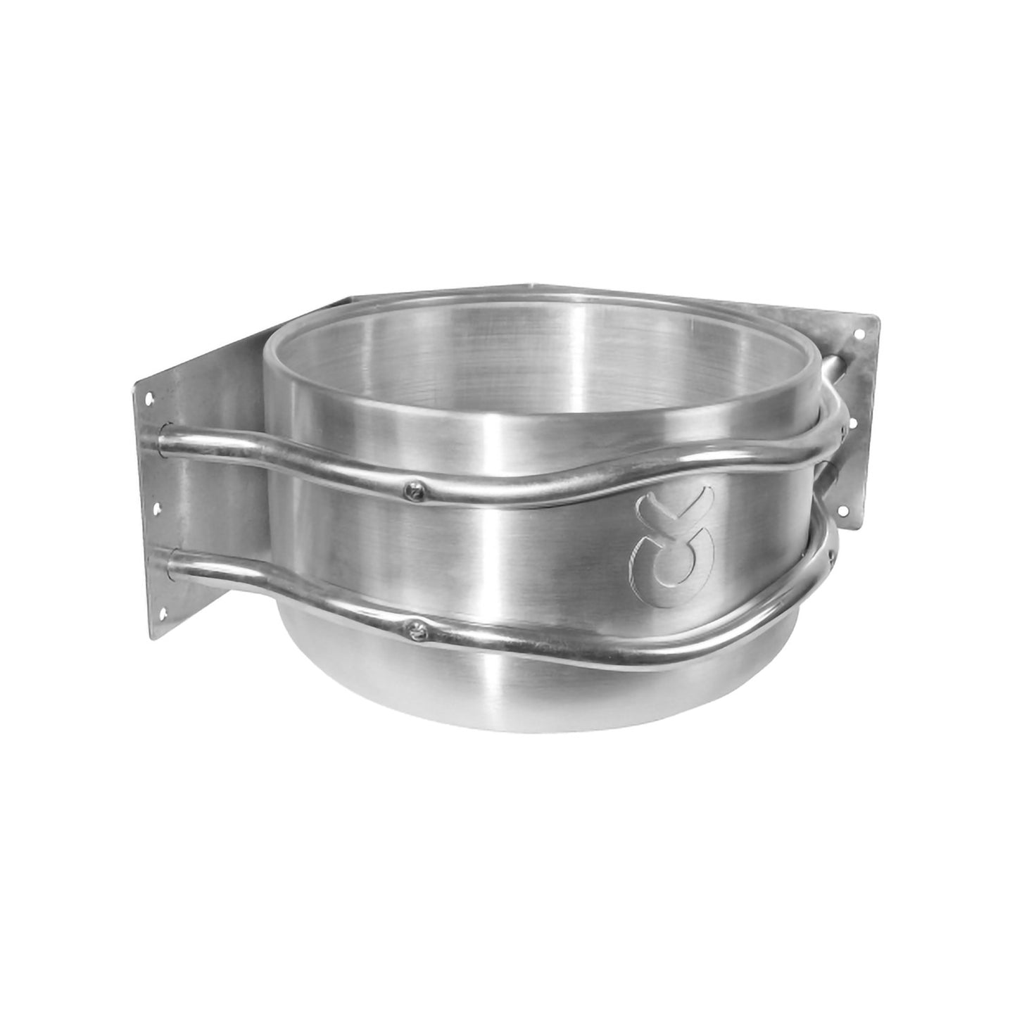 Comedero esquinero redondo de aluminio para pared Kerbl