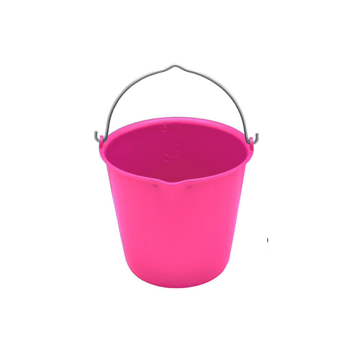 Cubo de plástico flex de 15 l con asa de metal V-Plast - Rosa