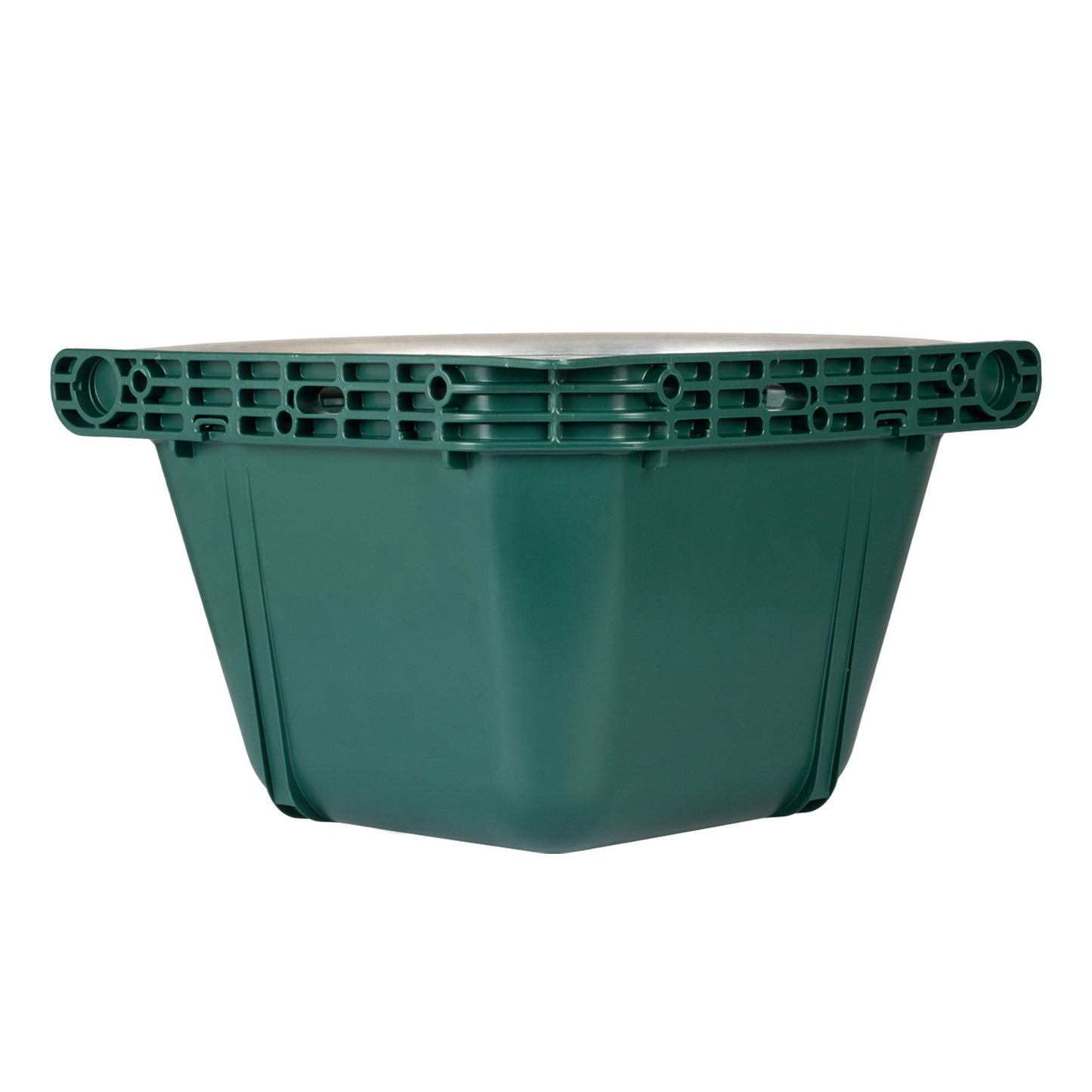 Comedero esquinero con borde de metal y dos soportes para pared. Capacidad 16 litros AmaHorse