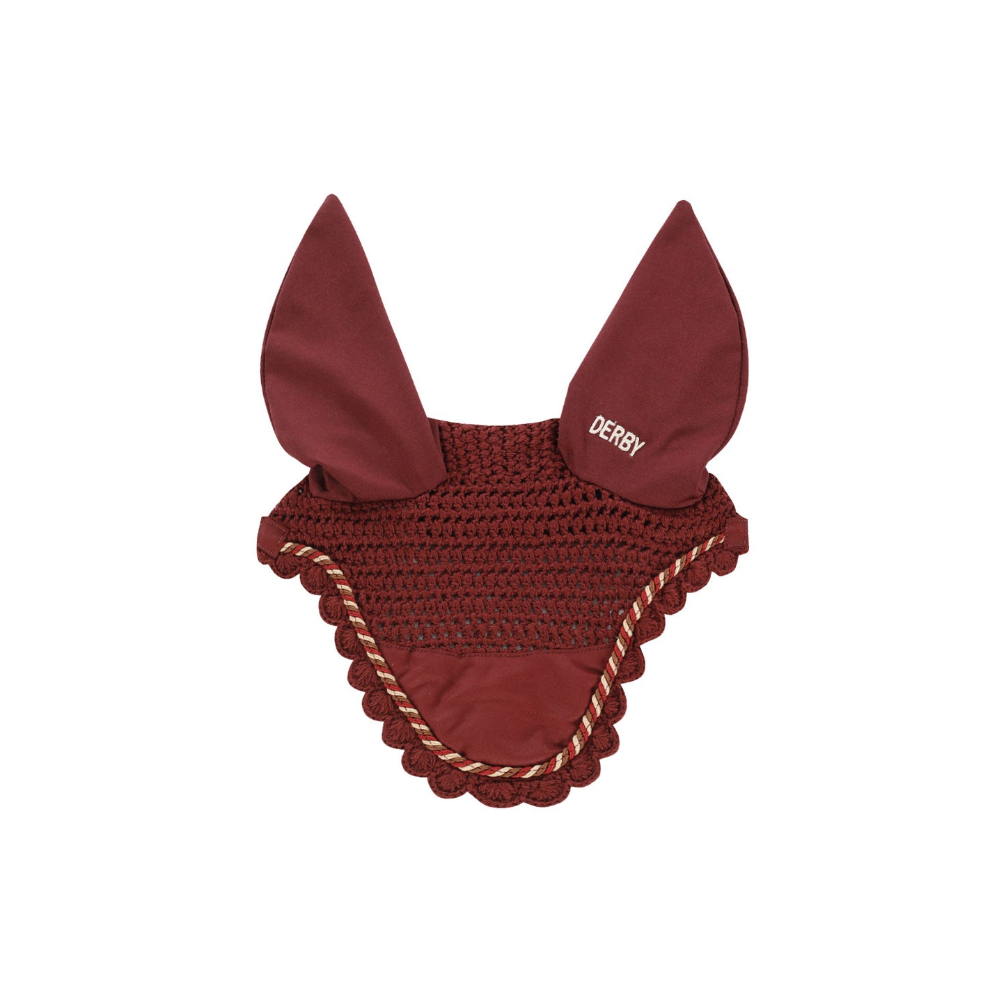 Cofia de poni de algodón con cordón Derby - Burgundy/Multi/Burgundy