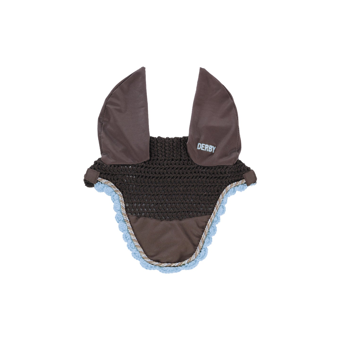 Cofia de poni de algodón con cordón Derby - Brown/Multi/Turquoise