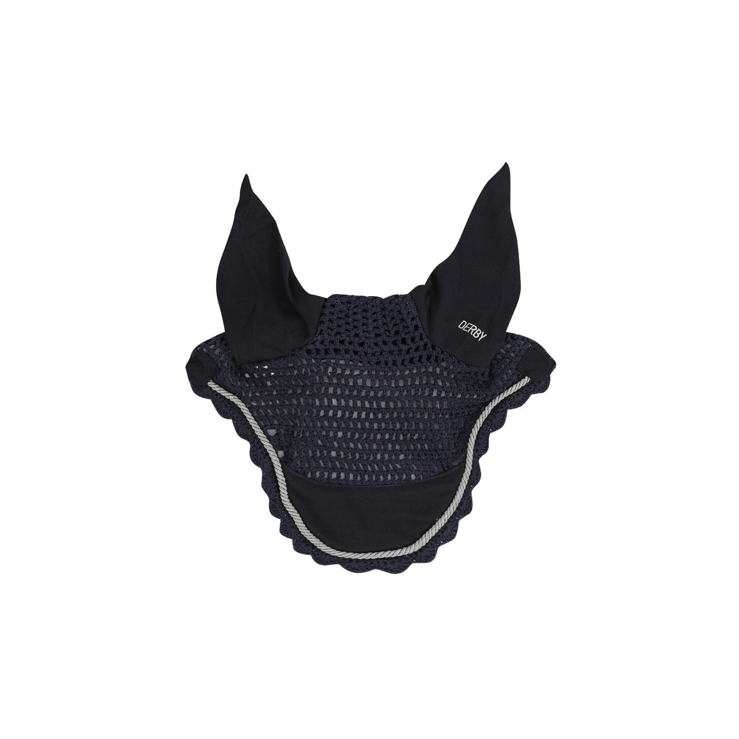 Cofia de poni de algodón con cordón Derby - Navy/Silver/Navy
