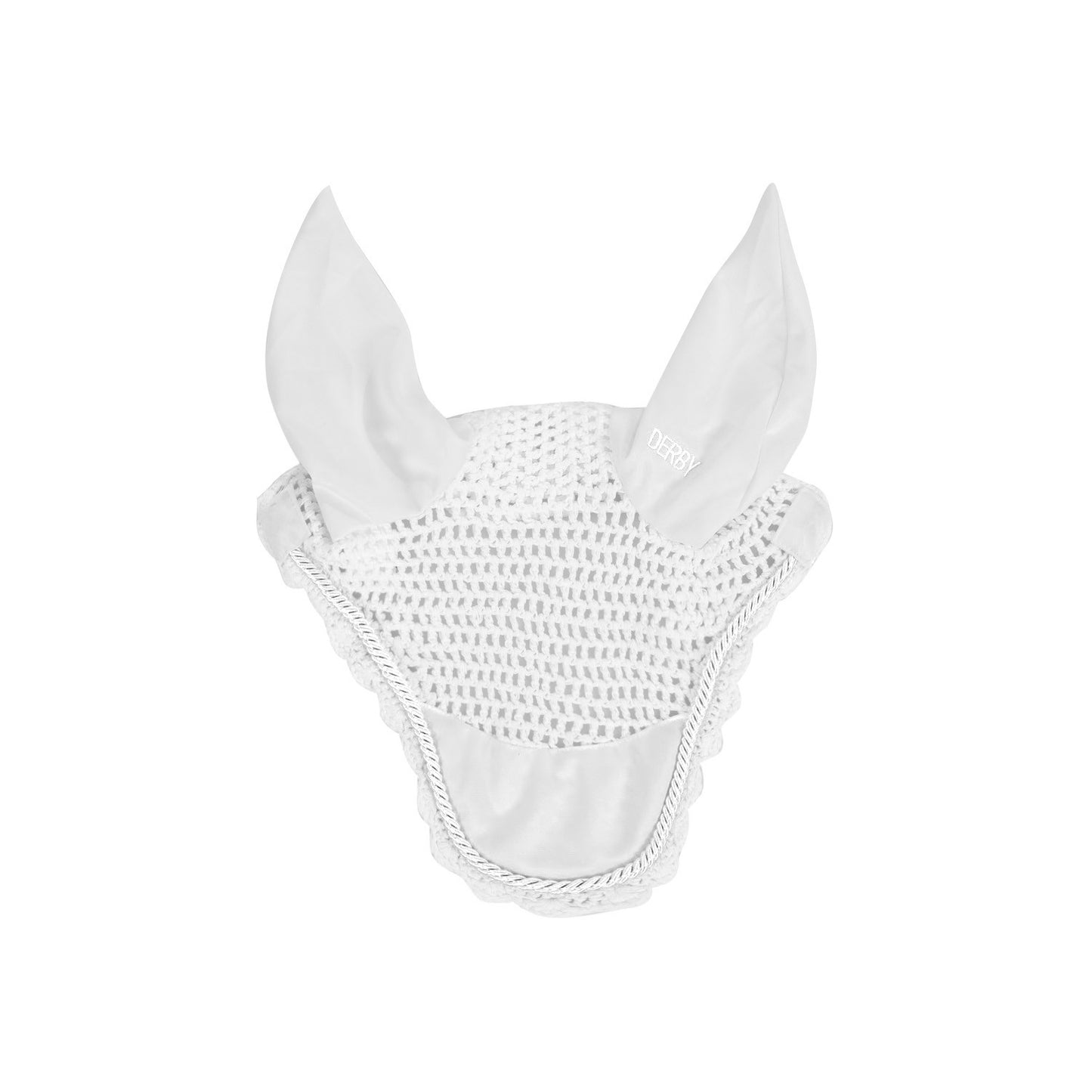 Cofia de poni de algodón con cordón Derby - Blanco