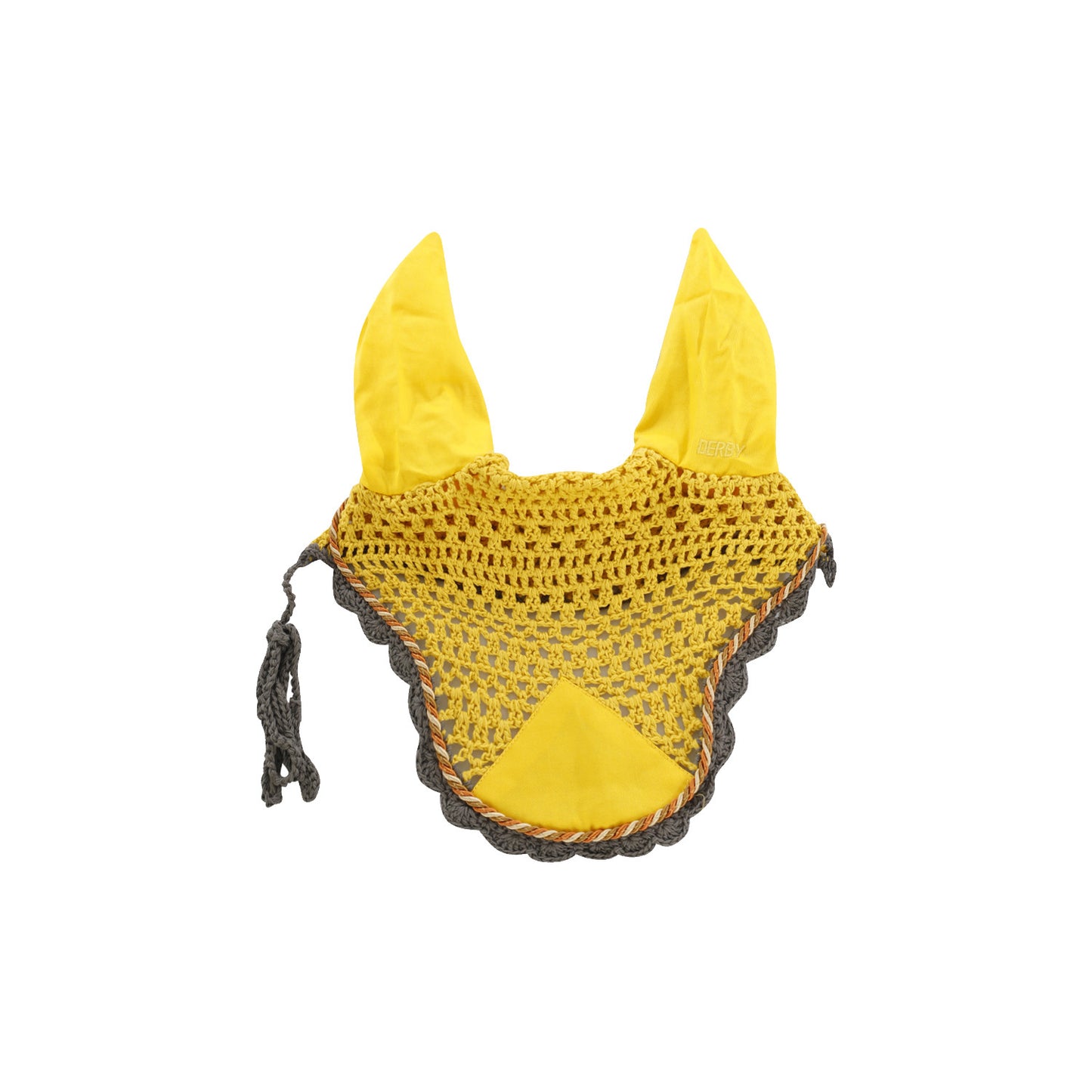 Cofia de poni de algodón con cordón Derby - Yellow/Multi/Silver