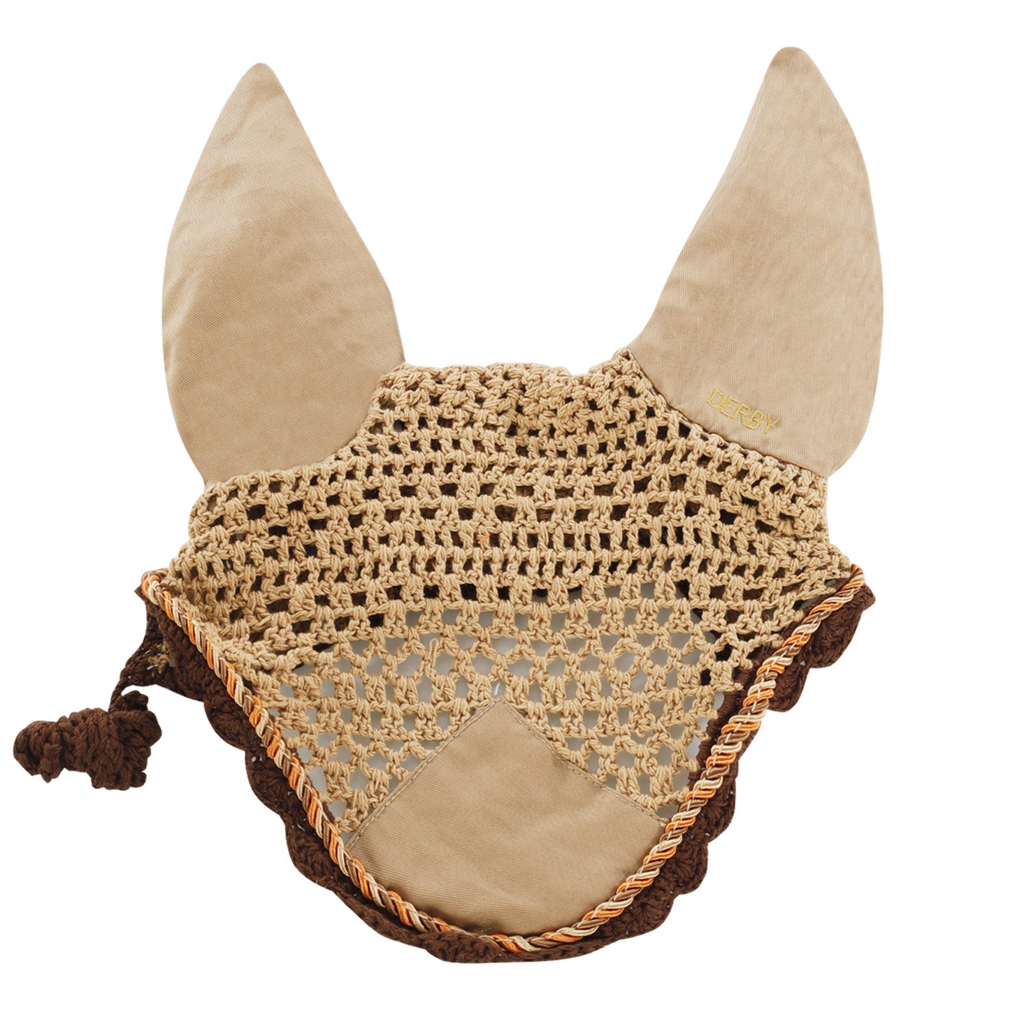 Gorro de algodón con cordón Derby - Beige/Multi/Brown