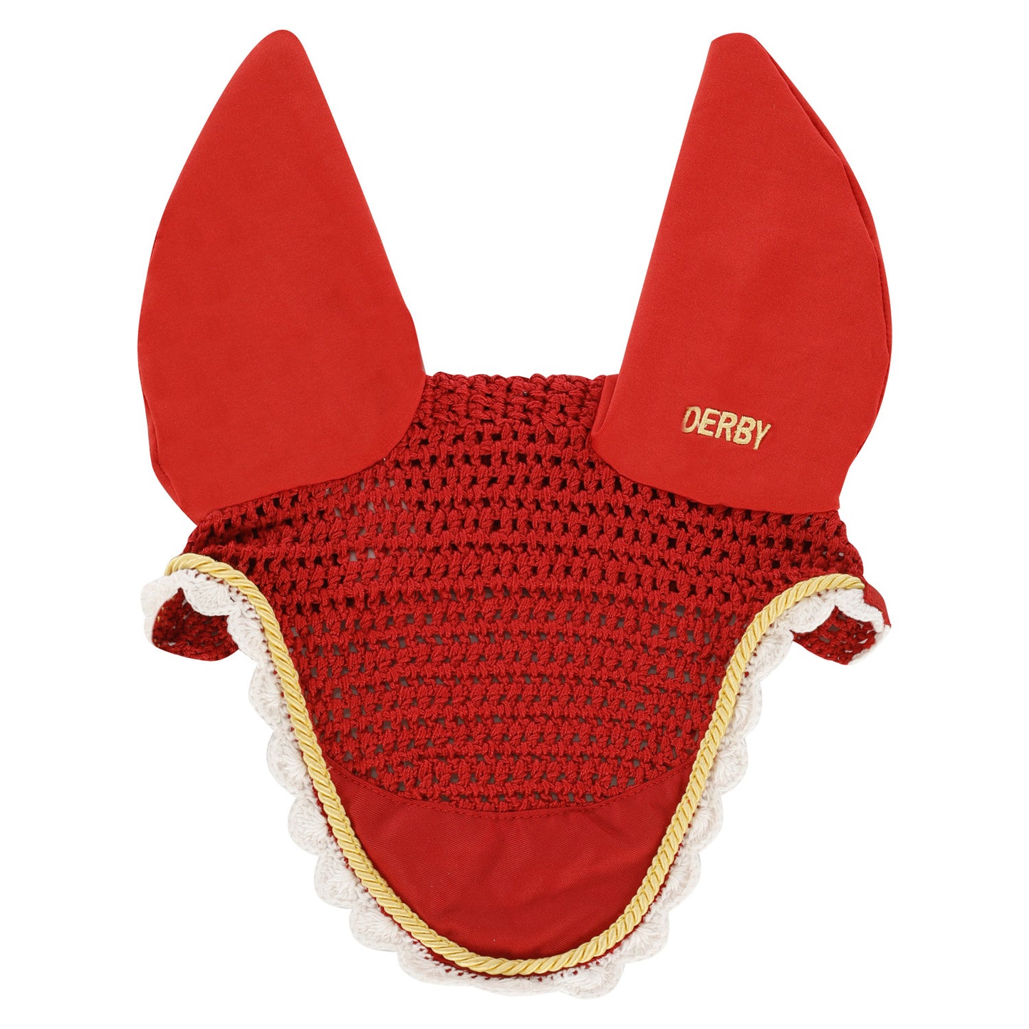 Gorro de algodón con cordón Derby - Red/Gold/White