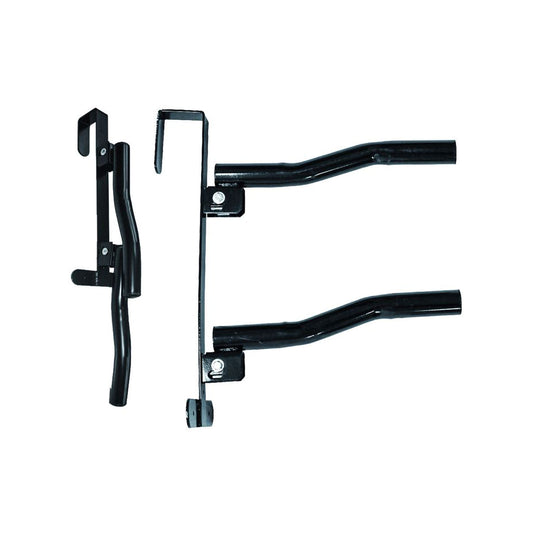 Soporte de sillines robusto con valla, 2 plazas, barras plegables Umbria Equitazione