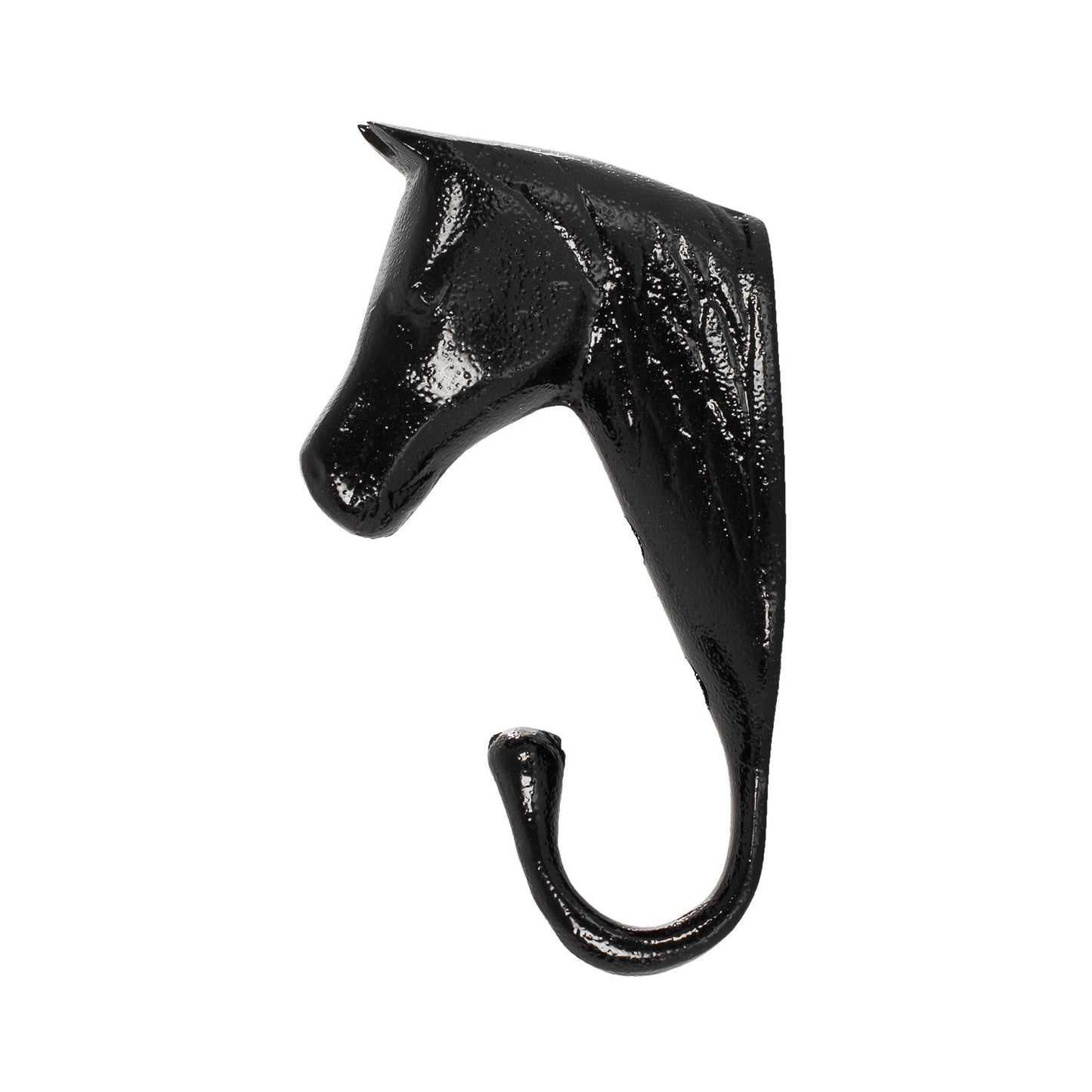 soporte de bridas cabeza de caballo aluminio coloreado Umbria Equitazione - Negro