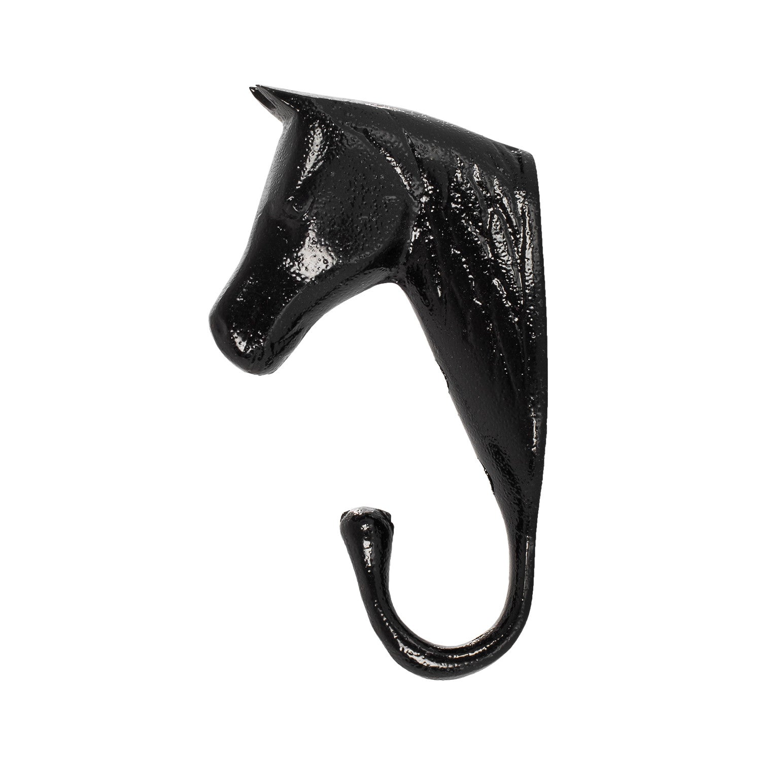 soporte de bridas cabeza de caballo aluminio coloreado Umbria Equitazione - Negro