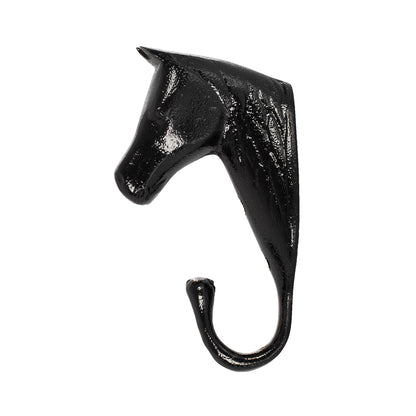 soporte de bridas cabeza de caballo aluminio coloreado Umbria Equitazione - Negro
