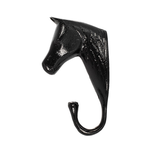 soporte de bridas cabeza de caballo aluminio coloreado Umbria Equitazione - Negro
