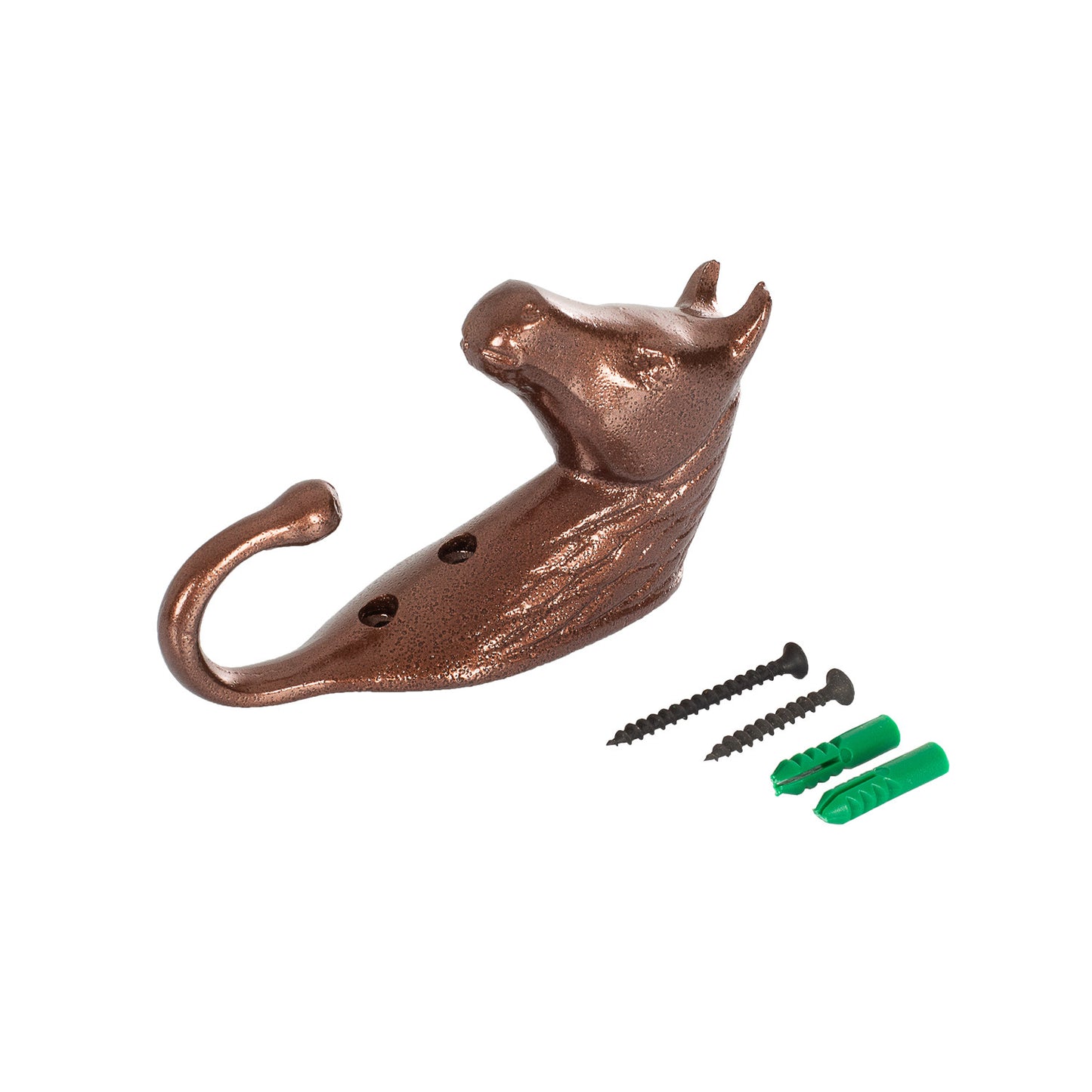 soporte de bridas cabeza de caballo aluminio coloreado Umbria Equitazione - Marrón