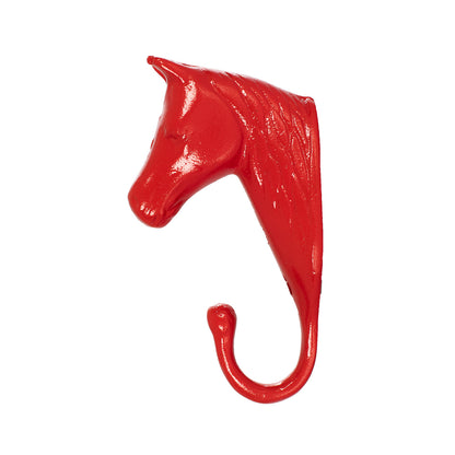 soporte de bridas cabeza de caballo aluminio coloreado Umbria Equitazione - Rojo