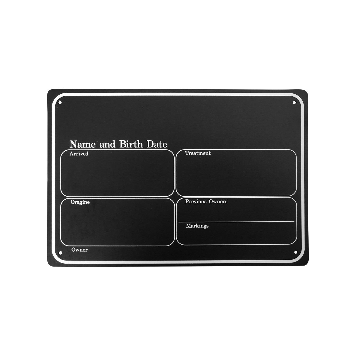 Caja de matrícula de plástico negro Umbria Equitazione