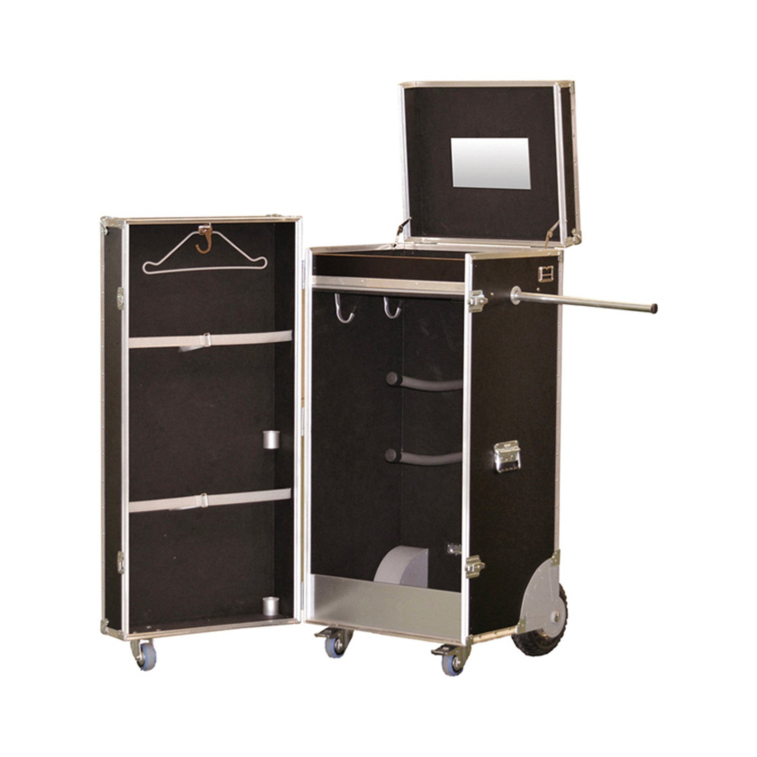 Armario porta-sillas laminado modelo "Vertical Top" Equestro - Negro