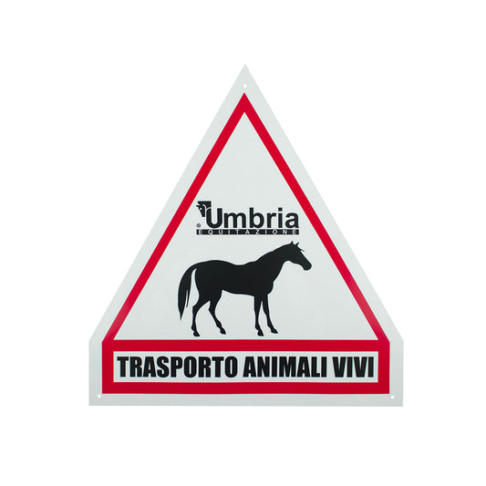 Cartel transporte de caballos Umbría equitación Umbria Equitazione