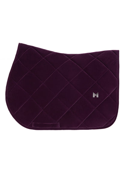 Producto ecuestre Maximilian Equestrian Velvet Jumping Saddle Pad (Amethyst) vista principal
