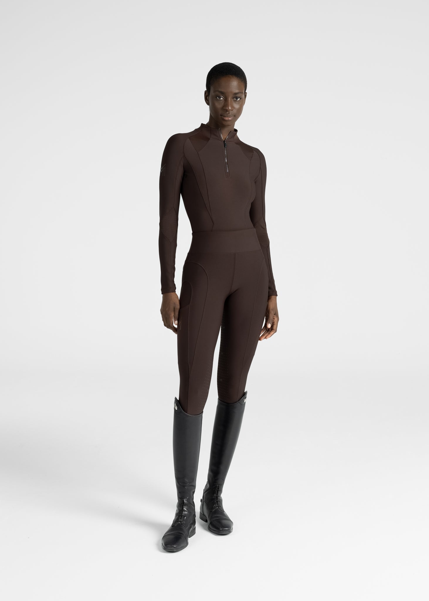 Mallas Maximilian Equestrian Outline leggings de equitación (Chocolate) para equitación - vista 13