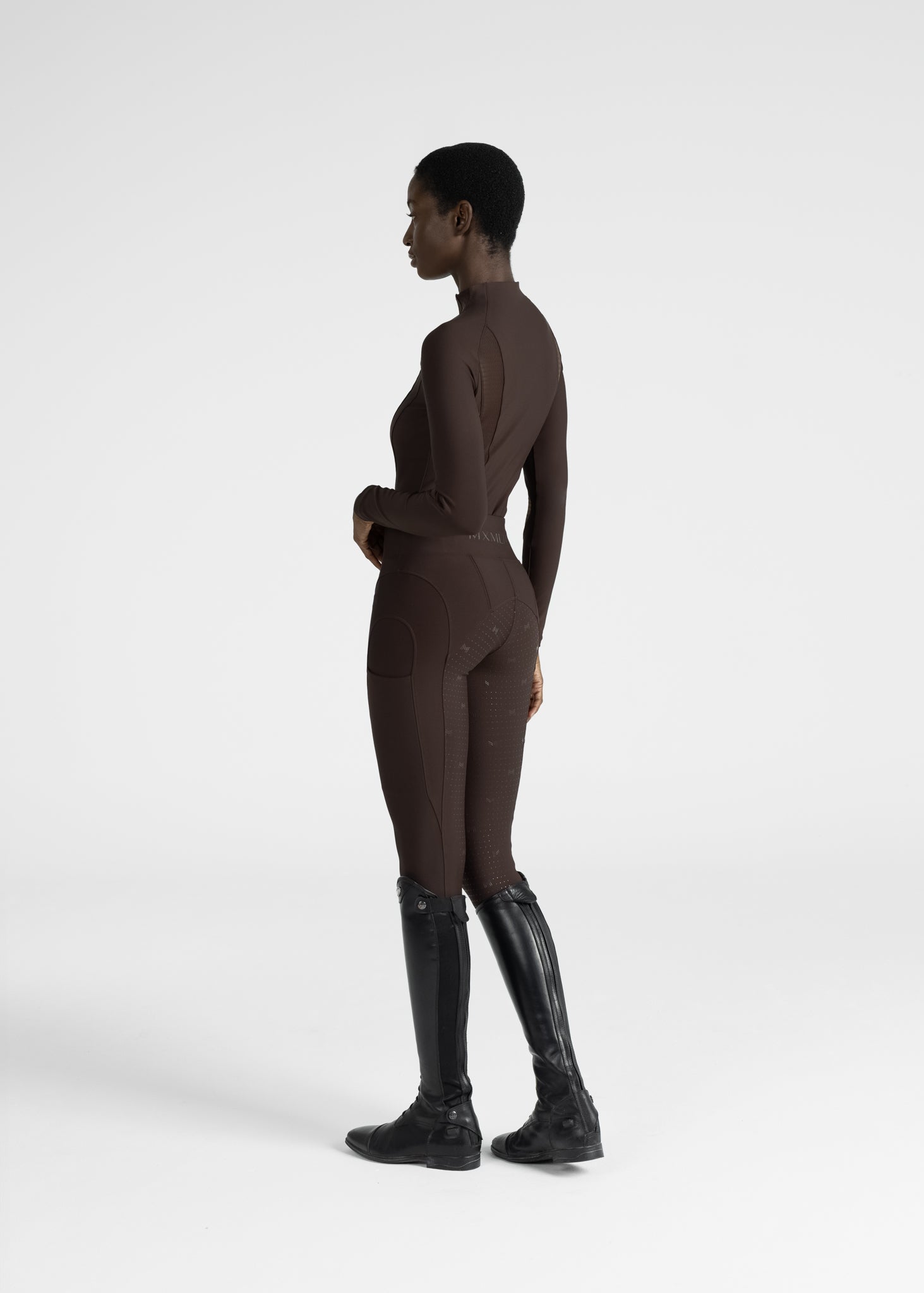 Mallas Maximilian Equestrian Outline leggings de equitación (Chocolate) para equitación - vista 12