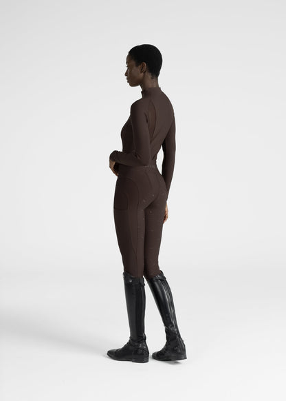 Mallas Maximilian Equestrian Outline leggings de equitación (Chocolate) para equitación - vista 12