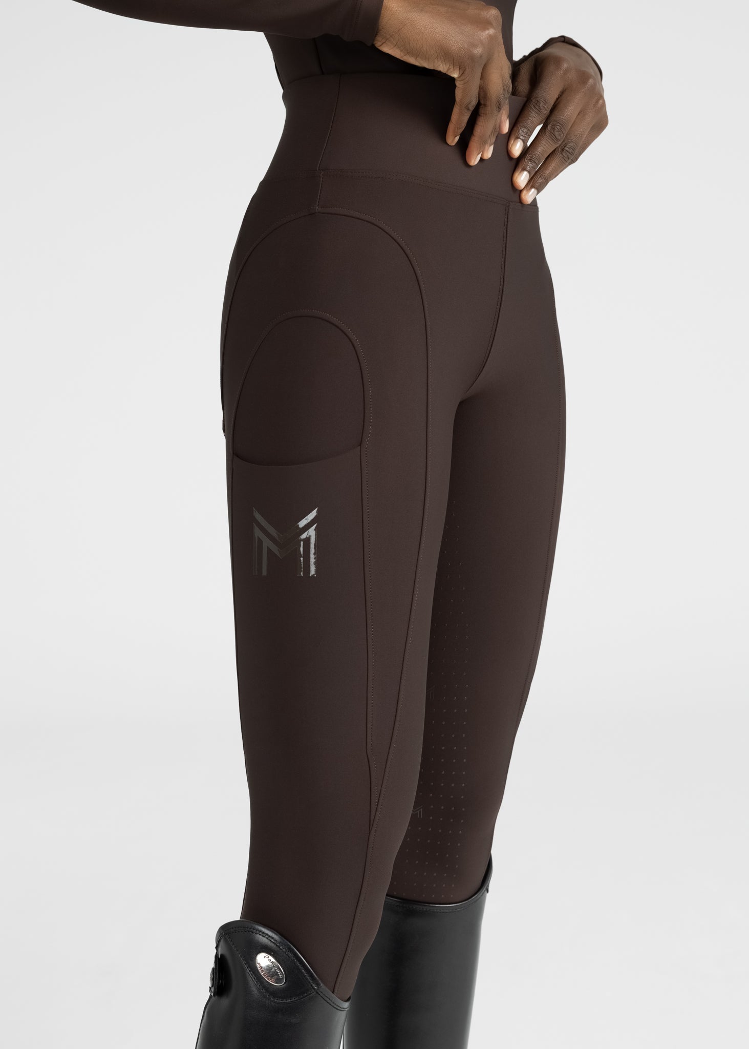 Mallas Maximilian Equestrian Outline leggings de equitación (Chocolate) para equitación - vista 8