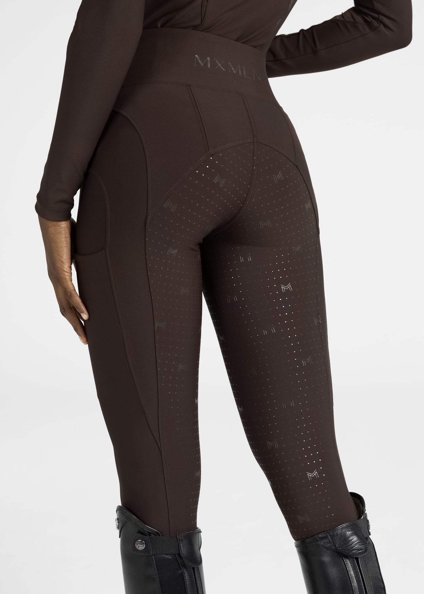 Mallas Maximilian Equestrian Outline leggings de equitación (Chocolate) para equitación - vista 10
