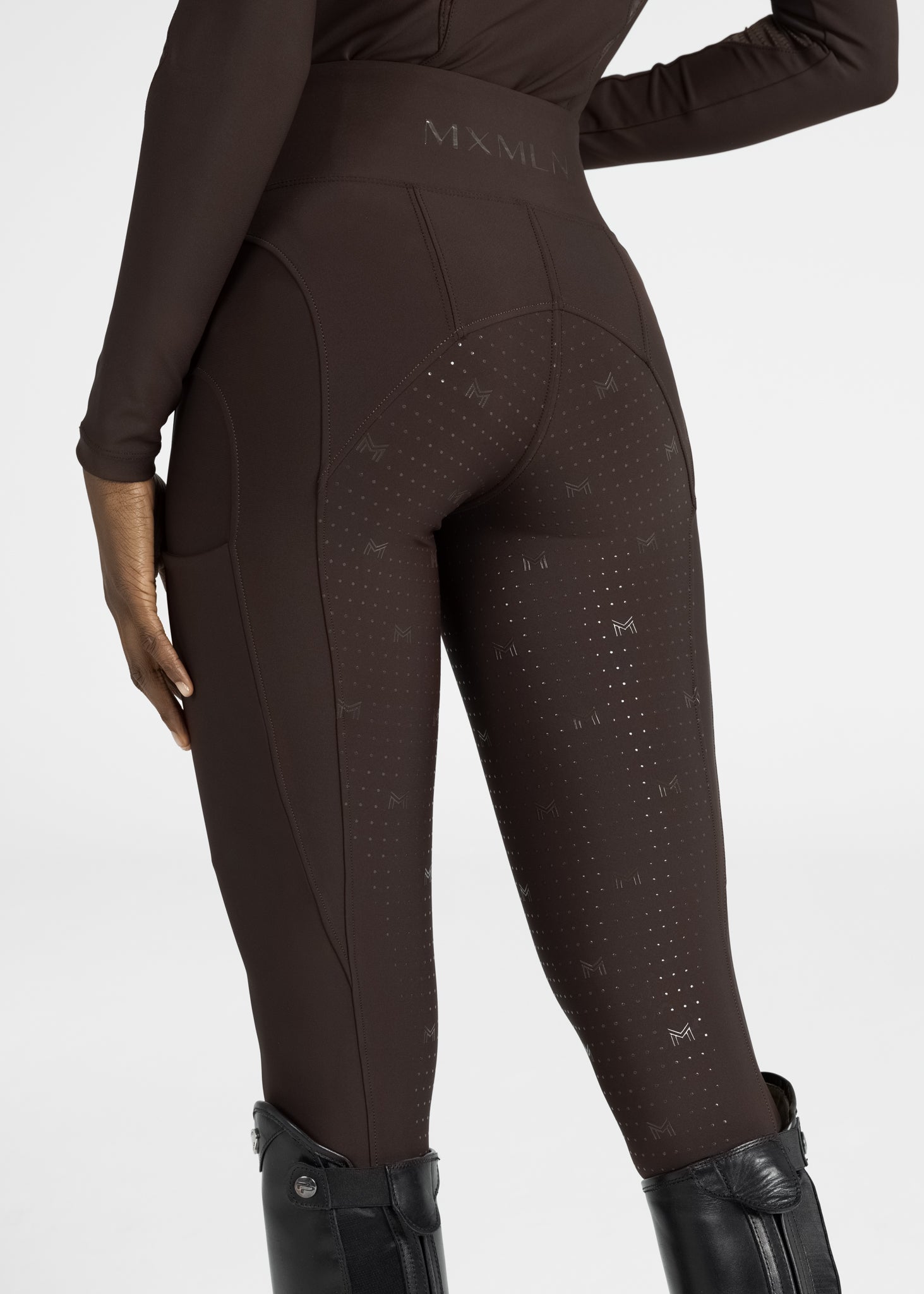 Mallas Maximilian Equestrian Outline leggings de equitación (Chocolate) para equitación - vista 10