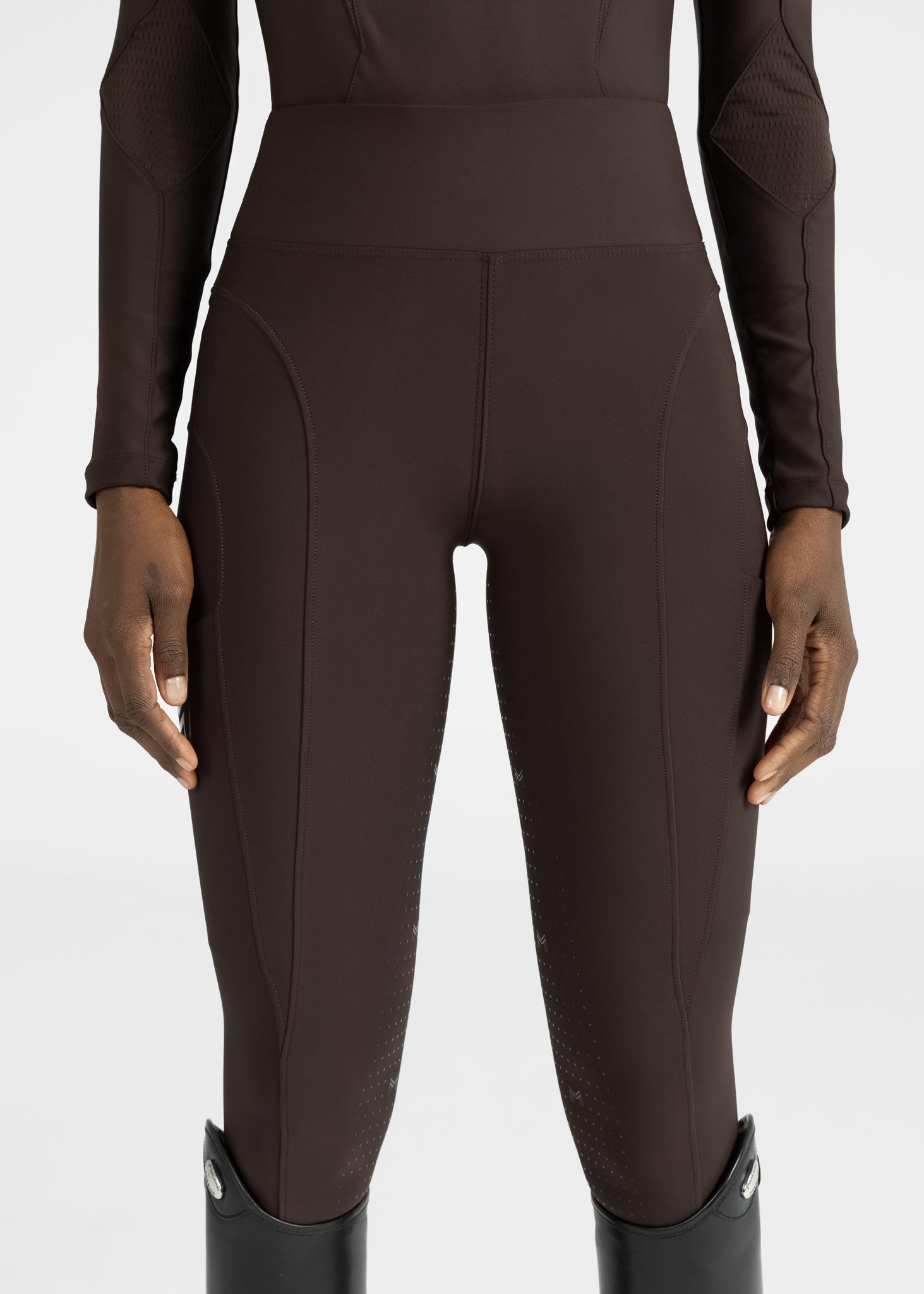 Mallas Maximilian Equestrian Outline leggings de equitación (Chocolate) para equitación - vista 9