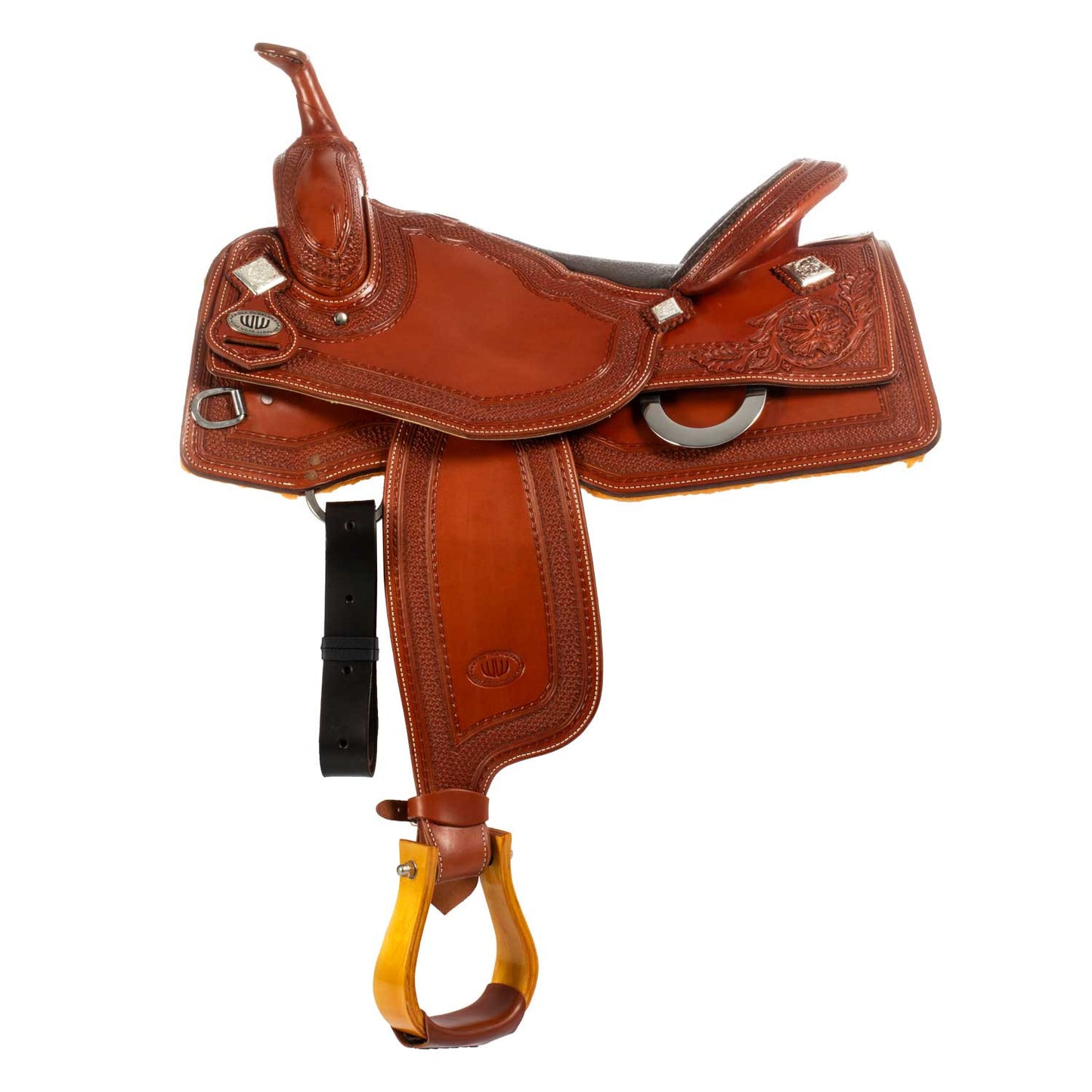 Silla Westwood Classic cutting/team penning borde de asiento acolchado #6 - Cognac / Parana Bb